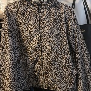 Lightweight windbreaker . Leopard print